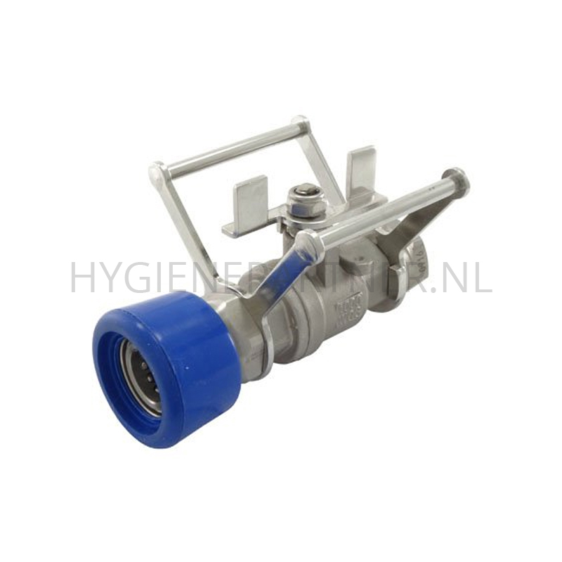 RT811008 Kogelkraan met beschermbeugel RVS 316 1/2'' BID incl. snelkoppeling